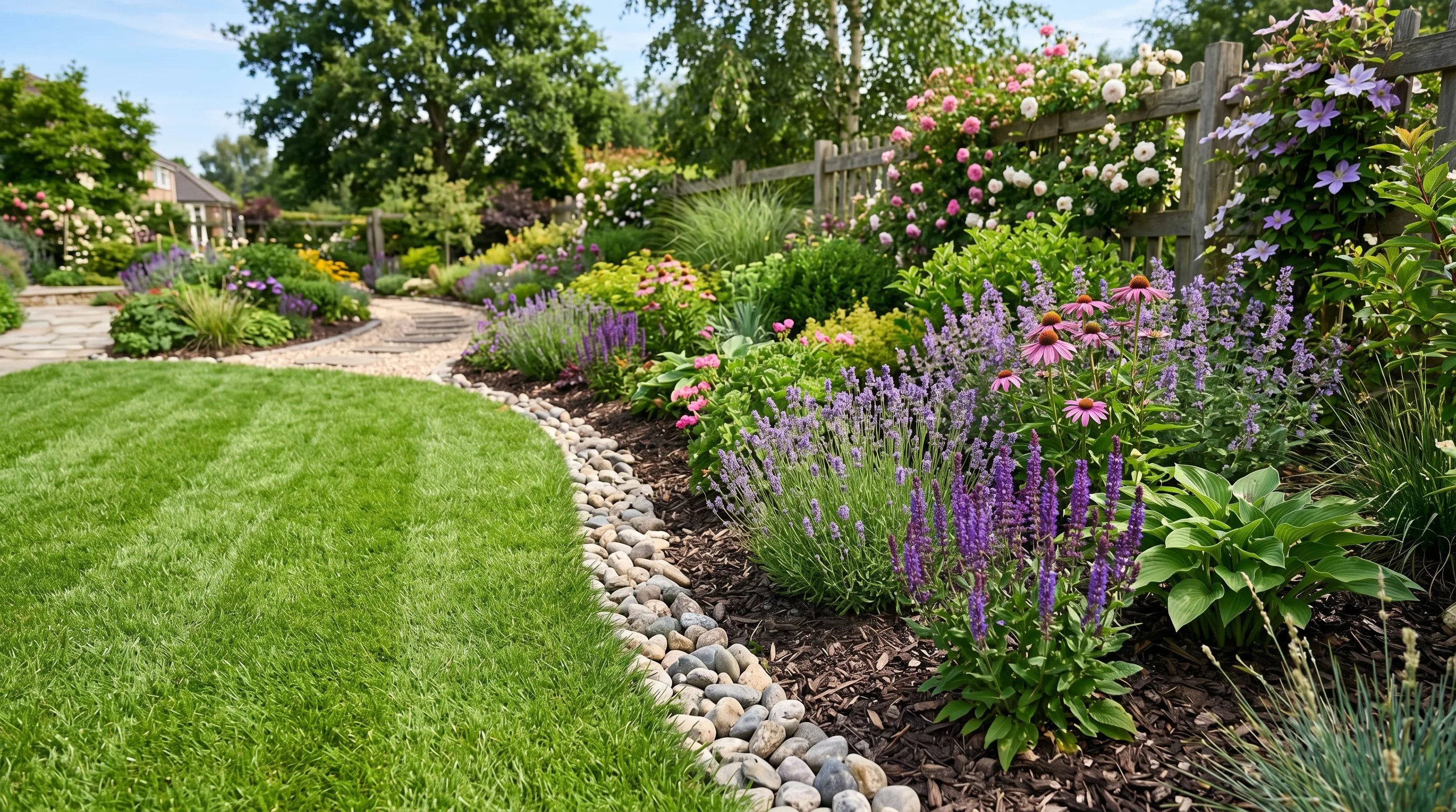 Rock Section With Drought-Friendly Plants